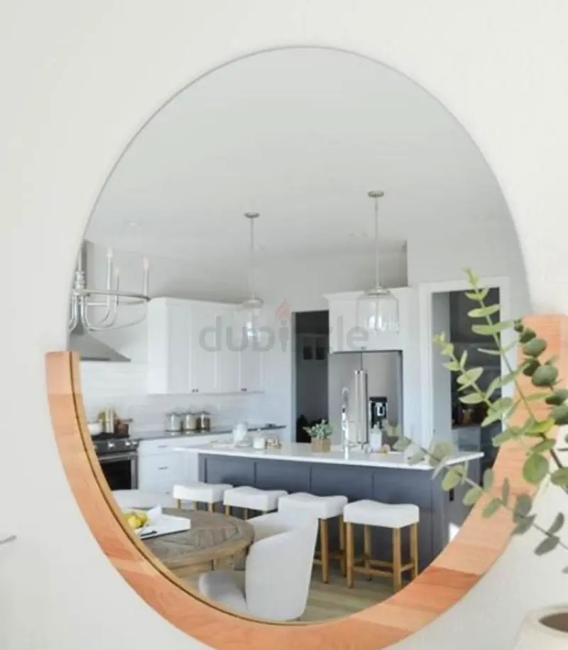 The ONE semicircle MIRRORs solid wood frame W82xH79 cm