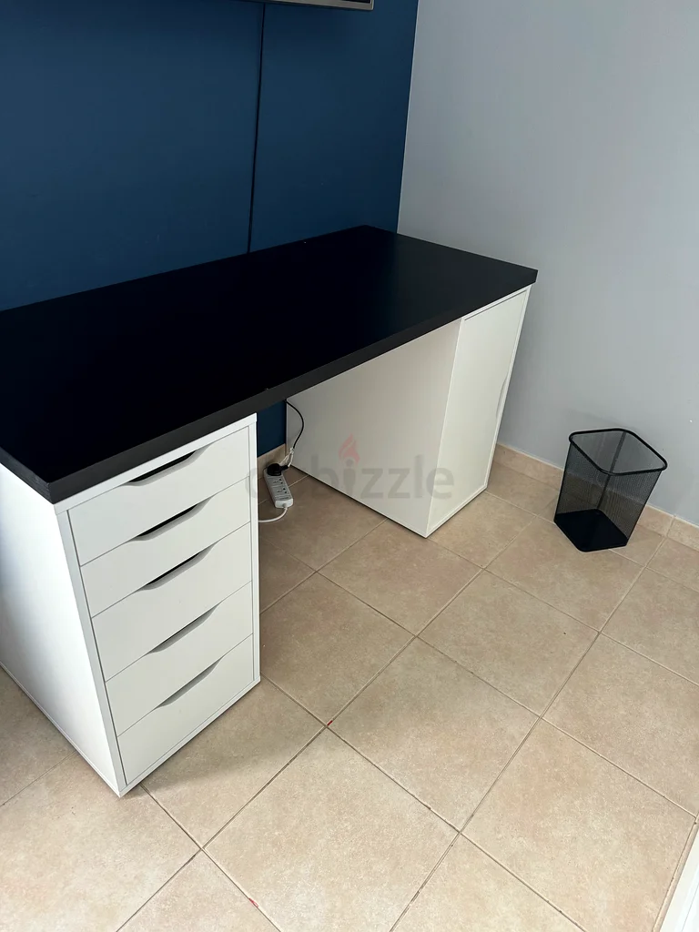 IKEA Alex desk black and white
