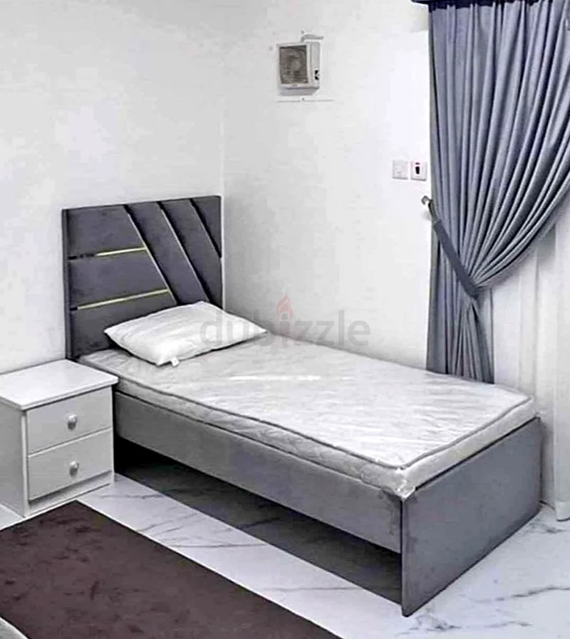 Brand New velvet single size bed frame and mattress selling good