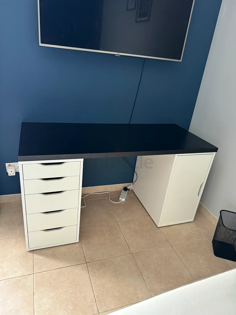 IKEA Alex desk black and white