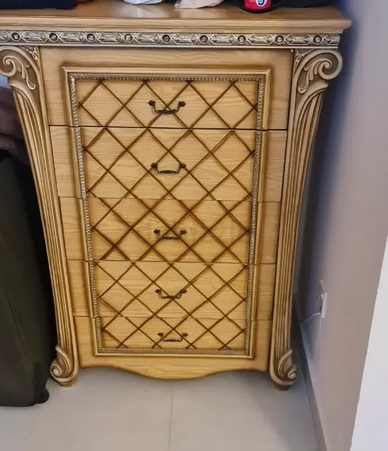 Complete bed set for sale, bed, cupboard, dress, chest drawer, 2 side