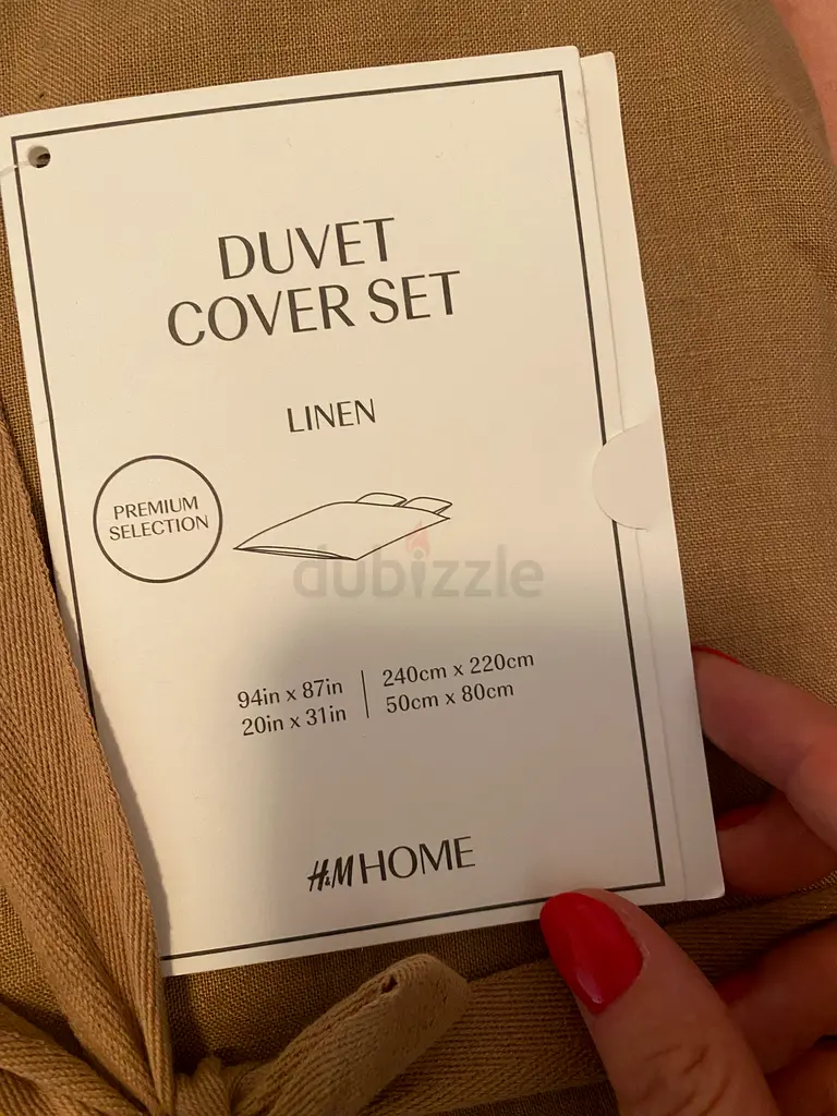 HM home duvet cover set linen 240 x 220 NEW!