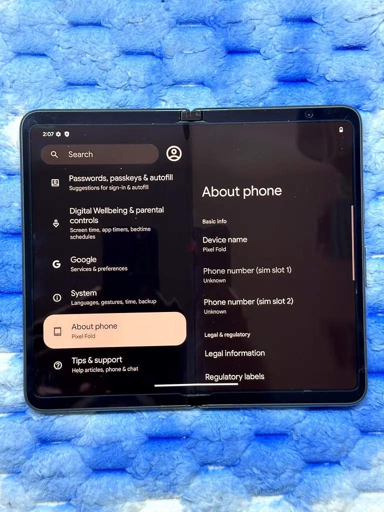 GOOGLE PIXEL FOLD 12/256GB STORAGE
