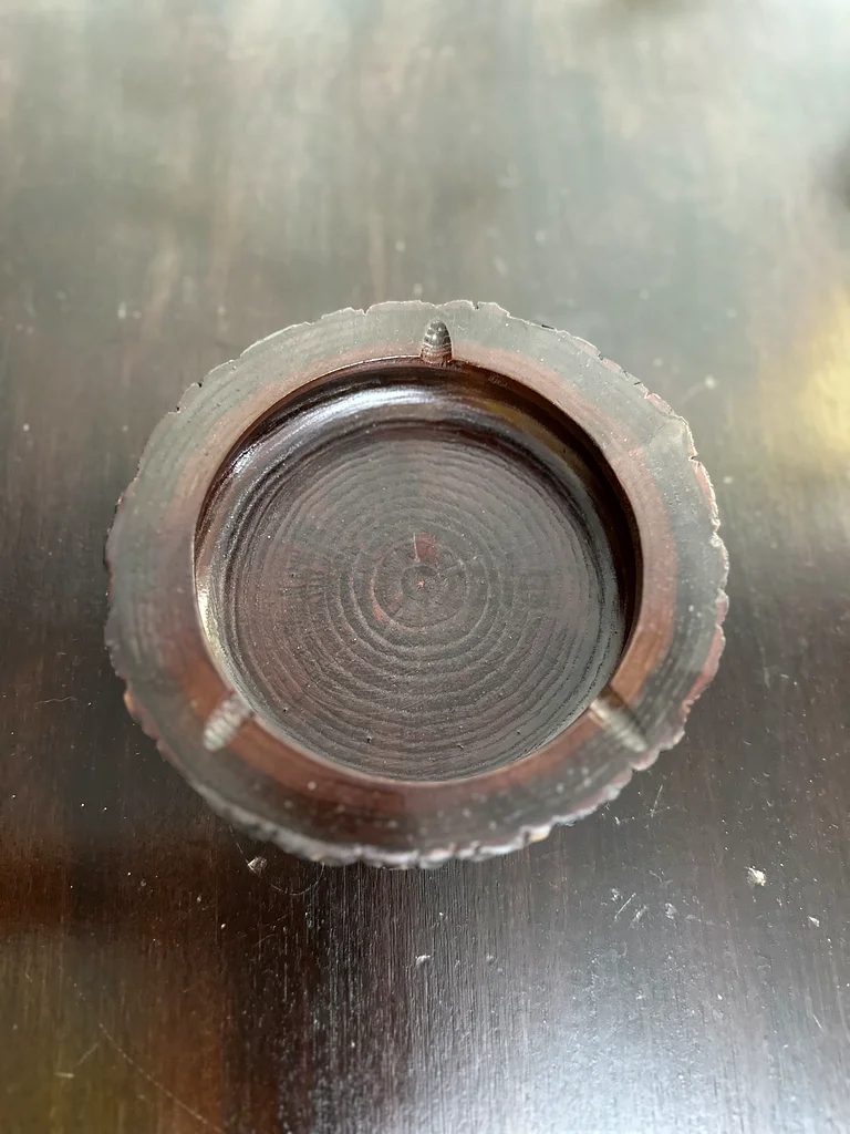 [NEW] KULTURA Wooden Log Ashtray Home Décor