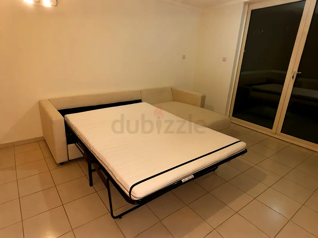 IKEA vimle L shape sofa bed Beieg still new