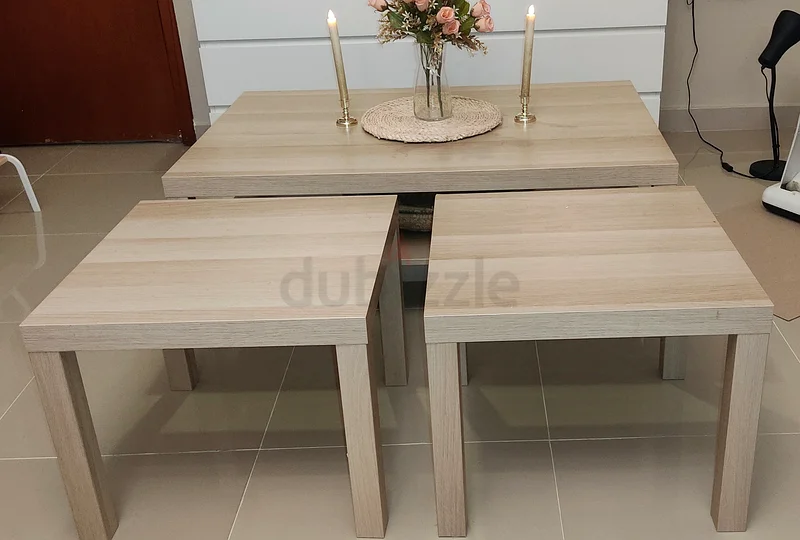 IKEA Center Large Table With 2 Side Tables
