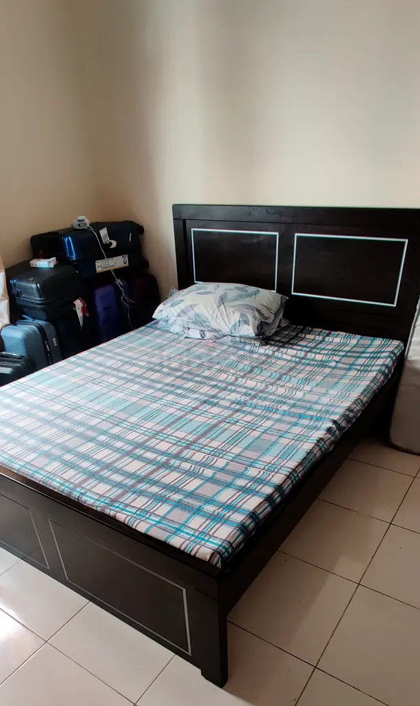 Queen size bed with mattresses