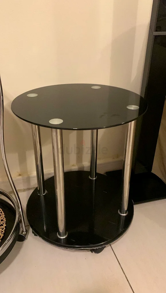 Side table with wheels