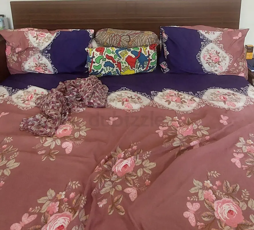 Bed with side Table, shoe Rack and chest of Drawer