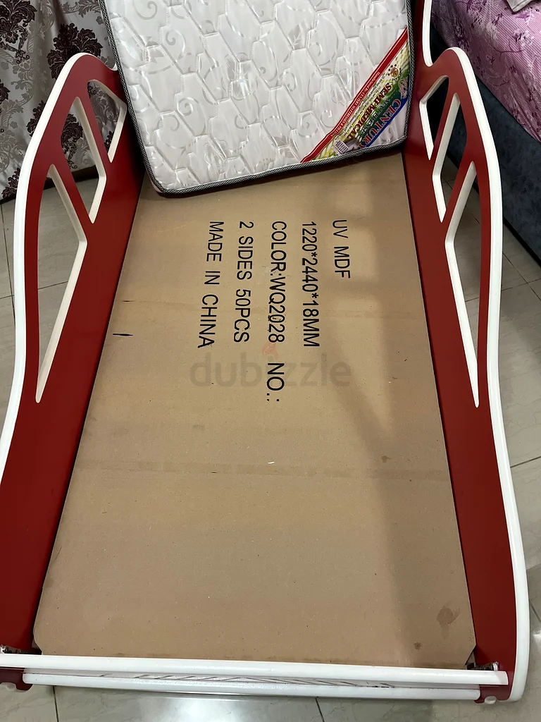 Car Bed + Mattress for Kids