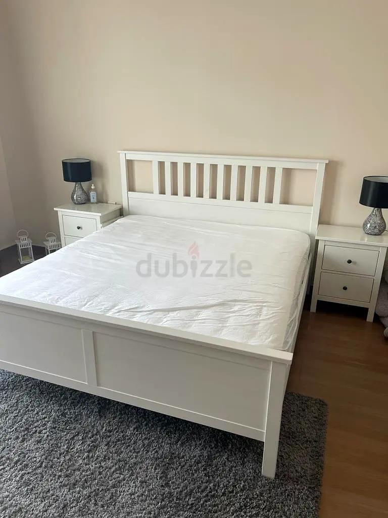 IKEA Hemnes king size bed with mattress for sale