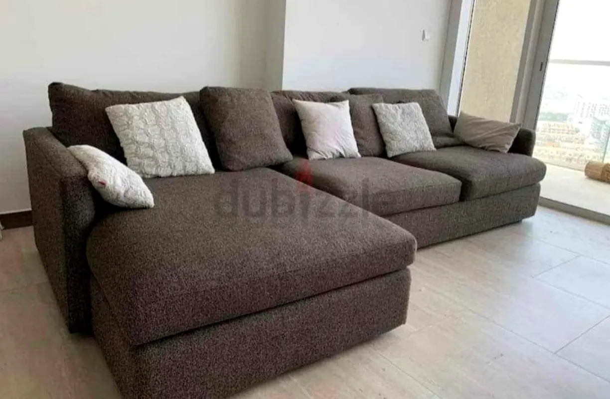 Super comfortable CrateBarrel Lounge Deep sofa brown