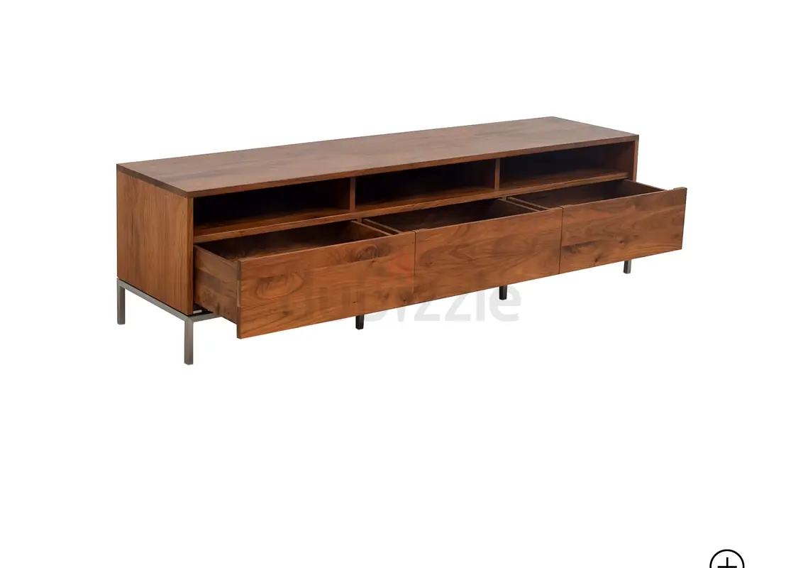 CRATE BARREL Pearson Walnut Media Console