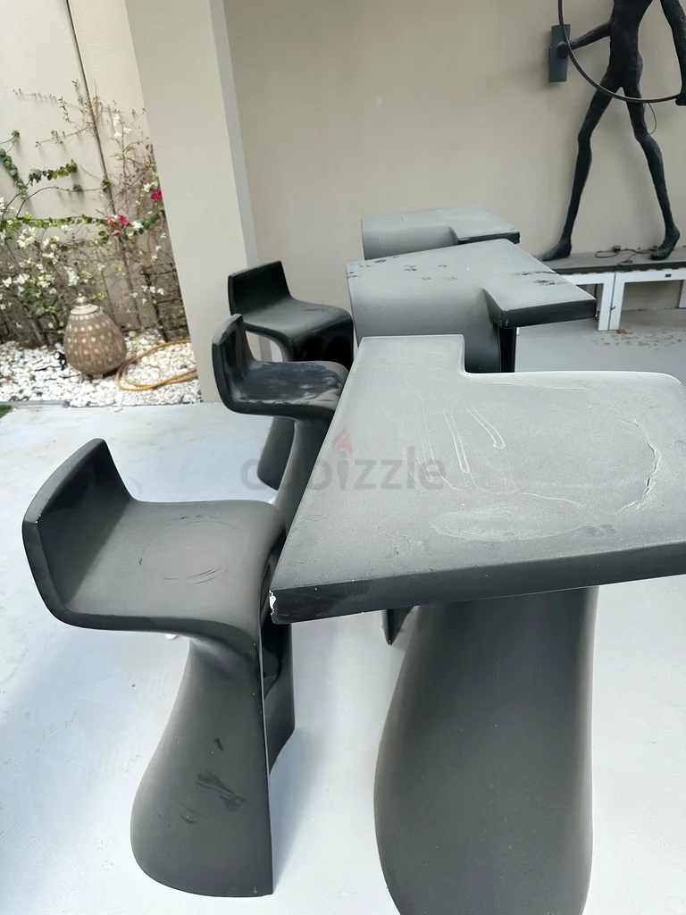 Outdoor tables and chairs