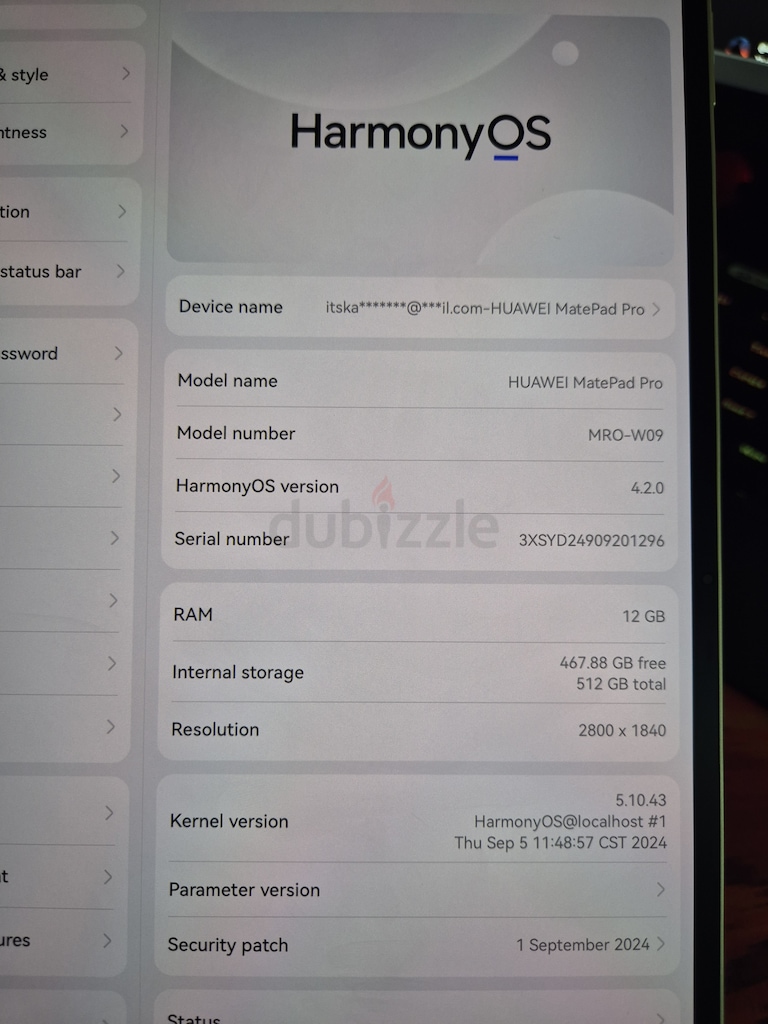 Huawei Matepad pro 12.2 ( 2024 ) 1 day usage for test