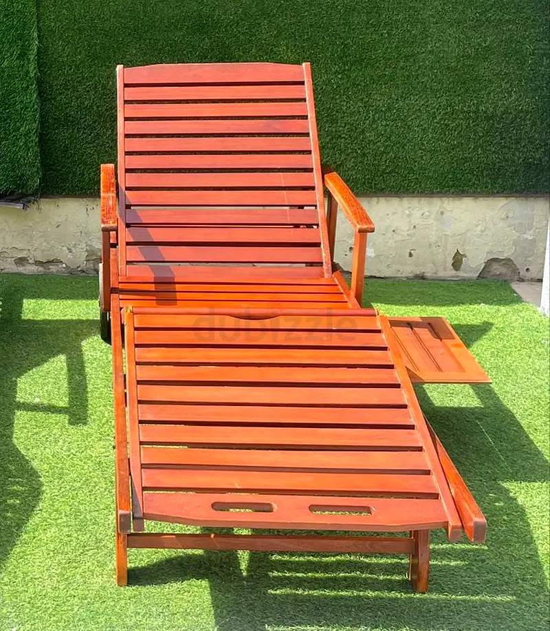 Ikea wooden poolside loungers