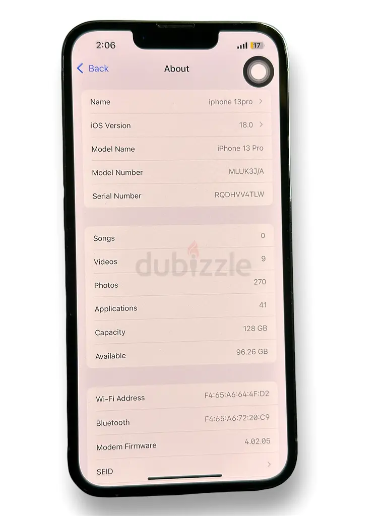 iPhone 13 Pro 128GB Light Blue Excellent Condition!