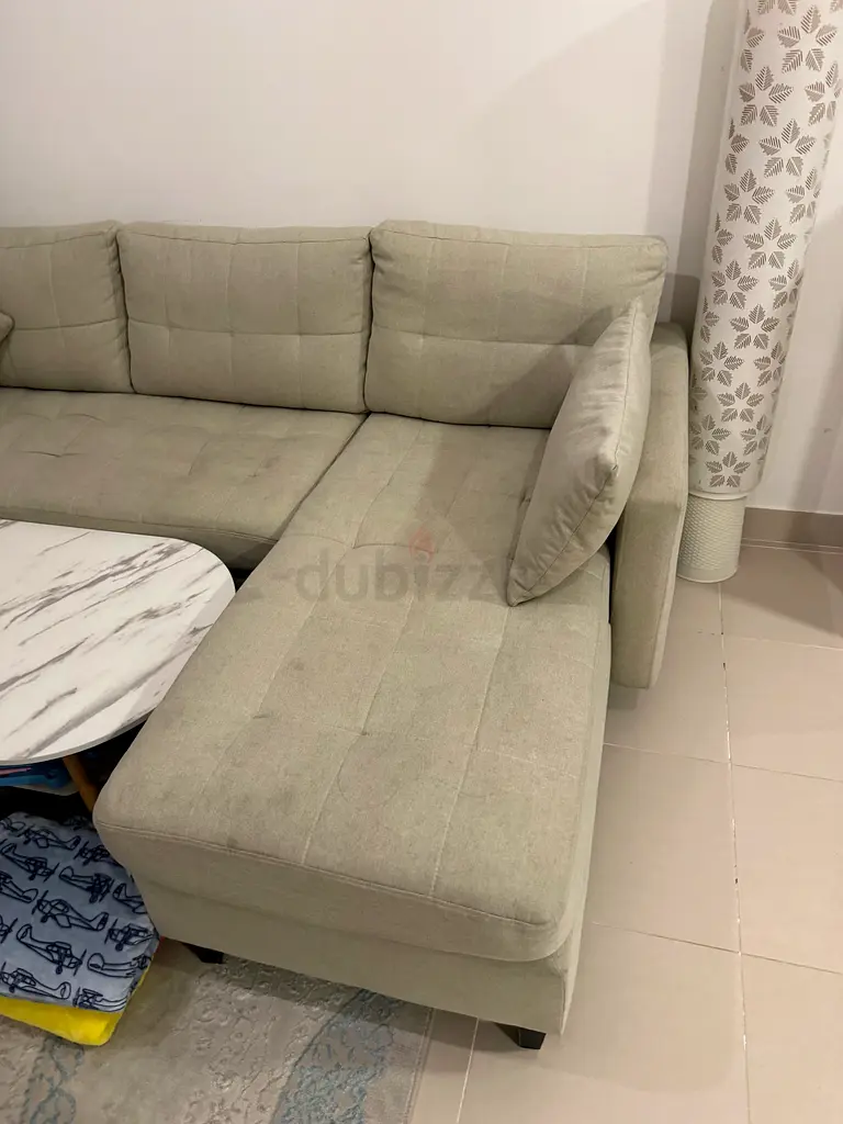 L Shaped Sofa Beige