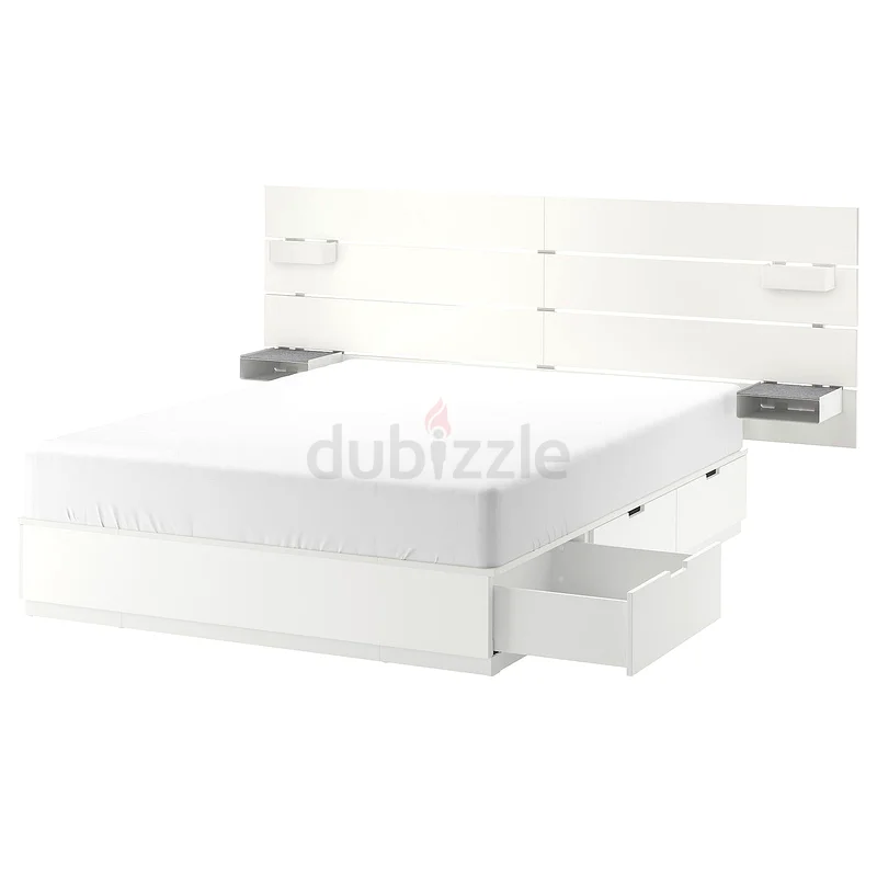 King size storage bed with mattress